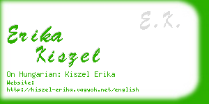 erika kiszel business card